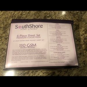 California King 6 piece sheet set